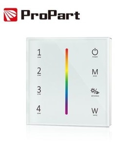 Telecomando da parete RGB/RGBW bianco 4 zone RF2.4G