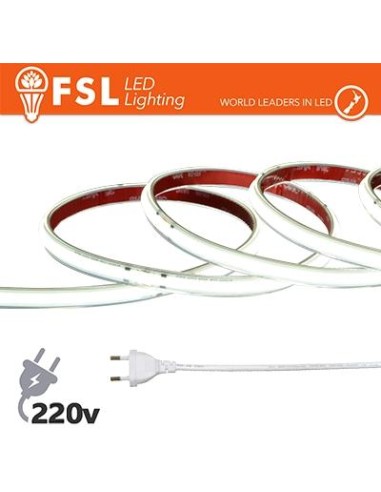Striscia LED COB 5metri - IP65 6500K 220V 15W/m 1350lm/m