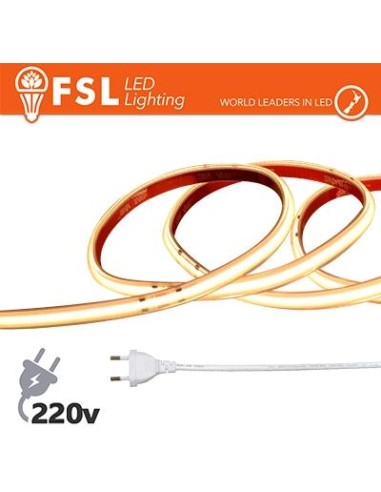 Striscia LED COB 20metri - IP65 3000K 220V 15W/m 1200lm/m