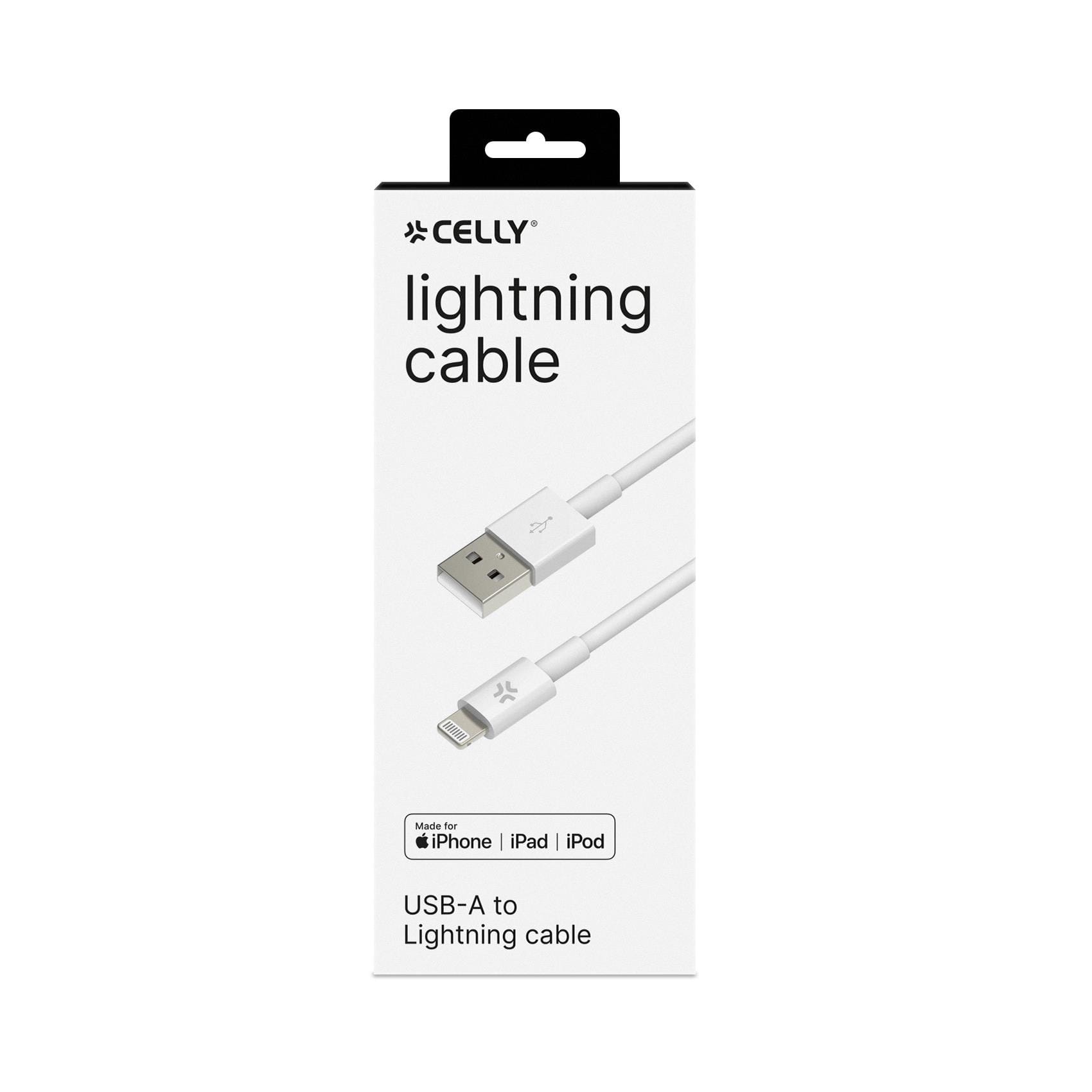 01377-000-10340-1 CELLY LIGHTNING USB-A 1 MT SV/BK - immagine 1
