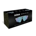 NILOX SPORT AUDIO GLASSES BIANCO MICROFONO INTEGRATO E LENTI PC ANTI-BLUE LIGHT E UV400